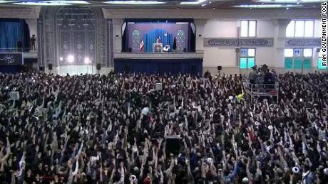 Huge crowds attended Friday prayers in Tehran.