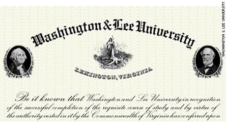A group of Washington and Lee University students want the option to receive a diplomas without the portraits of Washingon and Lee.