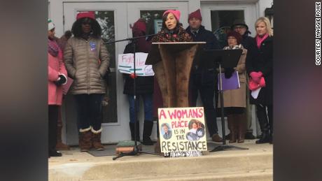Maggie Rowe attended the Women&#39;s March held in Newark, Delaware.