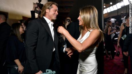 Brad Pitt and Jennifer Aniston shared a moment at the 2020 SAG Awards in January.