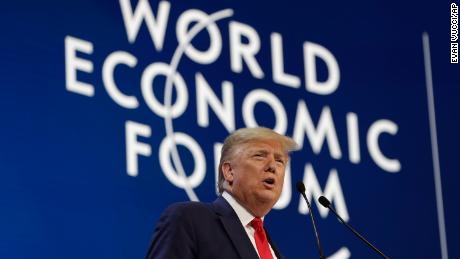 President Donald Trump delivers the opening remarks at the World Economic Forum, Tuesday, Jan. 21, 2020, in Davos.