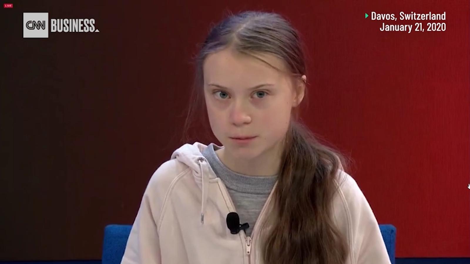 Greta Thunberg Ignora Una Pregunta Del Panel De Davos Para Lanzar Una