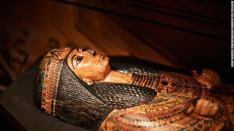 The mummy of Nesyamun is on display at Leeds City                    Museum. 