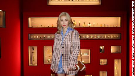 Sunmi at an exhibition on September 18, 2019 in Milan, Italy. 