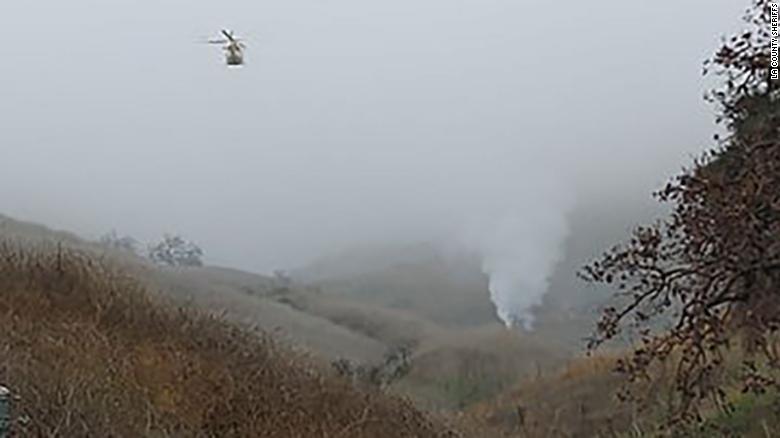 A helicopter crashed on a hillside in Calabasas, California.