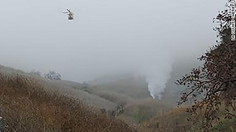 A helicopter crashed on a hillside in Calabasas, California.