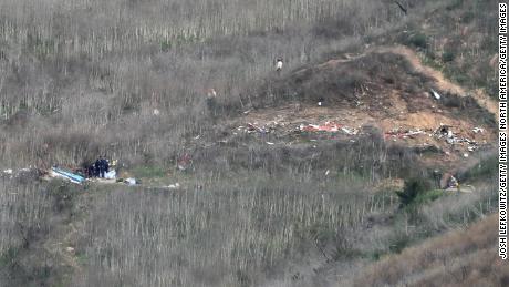 Officials gathering evidence from Kobe Bryant crash site