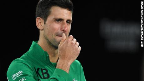 Tearful Novak Djokovic pays tribute to Kobe Bryant after Australian Open victory