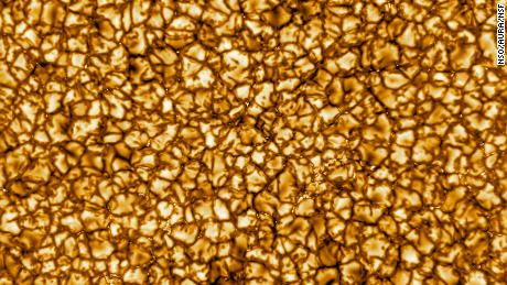 The Daniel K. Inouye Solar Telescope has produced the highest resolution image of the sun&#39;s surface ever taken. In this picture, taken at 789 nanometers (nm), we can see features as small as 18 miles in size for the first time ever. The image shows a pattern of turbulent, &quot;boiling&quot; gas that covers the entire sun. 
