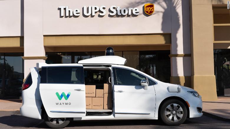 Waymo will transport UPS packages from stores in Phoenix to a facility in Tempe.