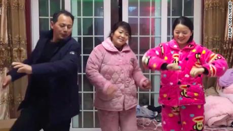 Living under lockdown, Wuhan resident Mr. Zhang has brought &quot;square dancing&quot; into his living room.