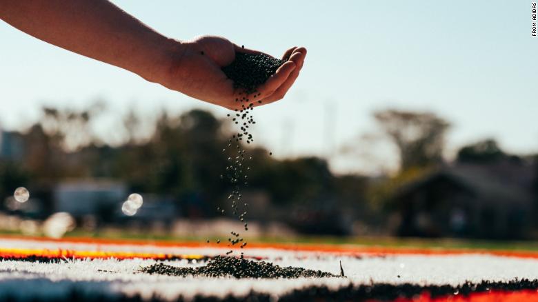 The infill used to make the field was created from upcycled plastic waste.