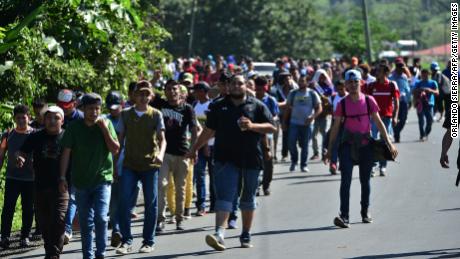 Nueva caravana de migrantes hondure os intentar llegar de manera irregular a EE.UU