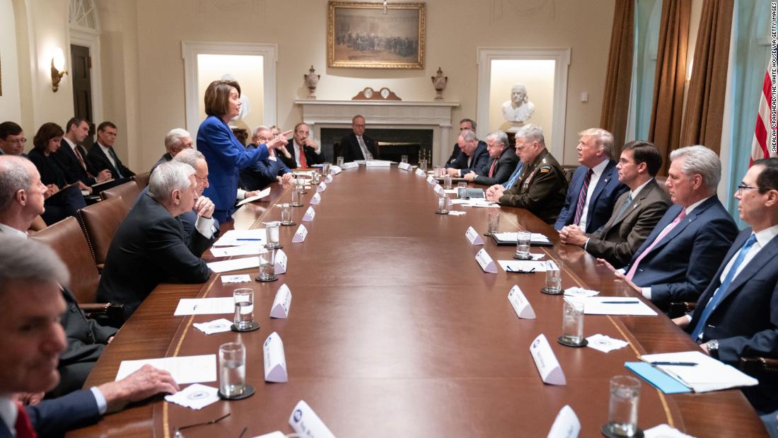 House Speaker Nancy Pelosi points at Trump during &lt;a href=&quot;https://www.cnn.com/2019/10/16/politics/trump-schumer-pelosi-meltdown/index.html&quot; target=&quot;_blank&quot;&gt;a contentious White House meeting&lt;/a&gt; in October 2019. Democratic leaders were there for a meeting about Syria, and Senate Minority Leader Chuck Schumer said they walked out when Trump went on a diatribe and &quot;started calling Speaker Pelosi a third-rate politician.&quot; Pelosi said, &quot;What we witnessed on the part of the president was a meltdown.&quot; Trump later tweeted this photo, taken by White House photographer Shealah Craighead, with the caption &quot;Nervous Nancy&#39;s unhinged meltdown!&quot; Pelosi then &lt;a href=&quot;https://www.cnn.com/2019/10/16/politics/nancy-pelosi-trump-twitter-cover-photo/index.html&quot; target=&quot;_blank&quot;&gt;made it the cover photo&lt;/a&gt; for her own Twitter account.