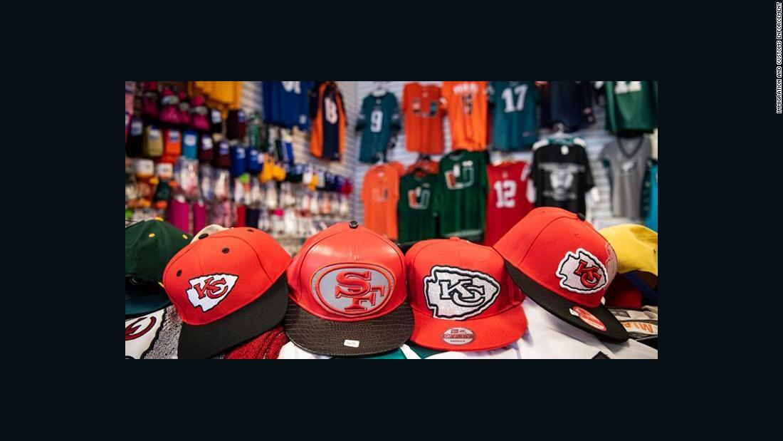 Federal agencies seize more than $19.5 million in fake NFL merchandise  during 'Operation Team Player'