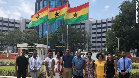 Scholars on a Birthright AFRICA trip to Ghana in 2017.