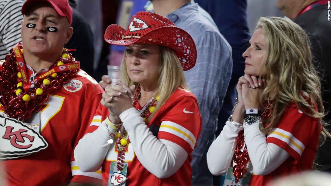 Kansas City fans cheer during the second half.