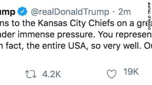 Trump faces Twitter backlash after tweeting Super Bowl champs Kansas City  Chiefs from -- Kansas - ABC News