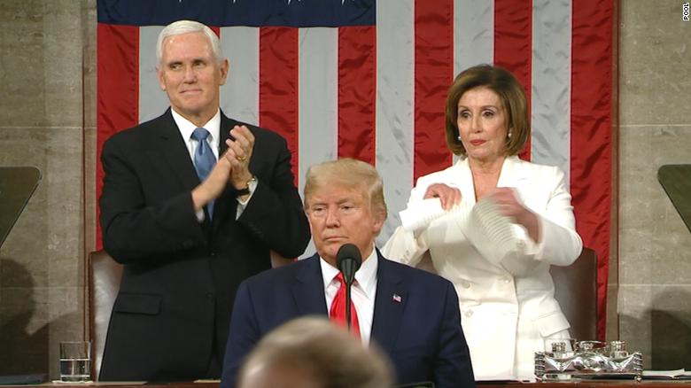 Nancy Pelosi tore up her copy of Trump's State of the Union speech - CNN  Video