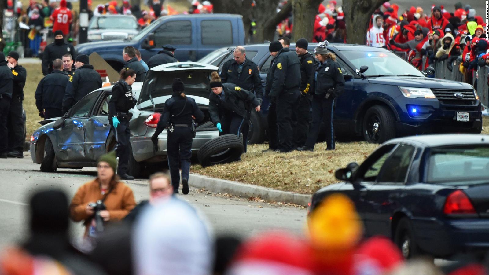 A chase along the Kansas City Chiefs' parade route ends with suspects