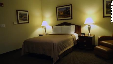 This is one of the rooms at Westwind Inn at California&#39;s Travis Air Force Base. Passengers who were on a US-arranged charter flight out of Wuhan are to stay at the inn during a 14-day quarantine period.