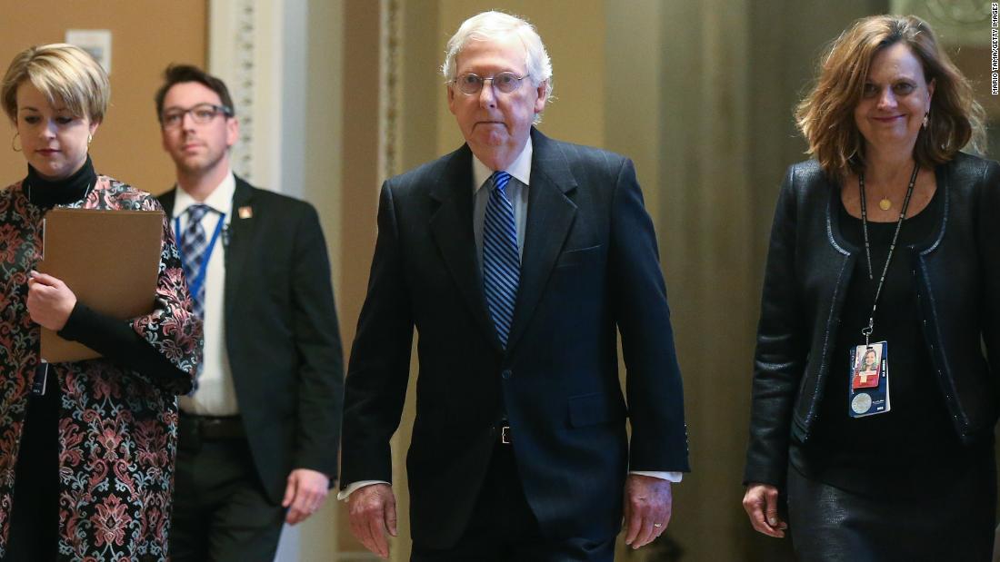 McConnell says Senate will be in session next week to work on coronavirus bill despite preplanned recess