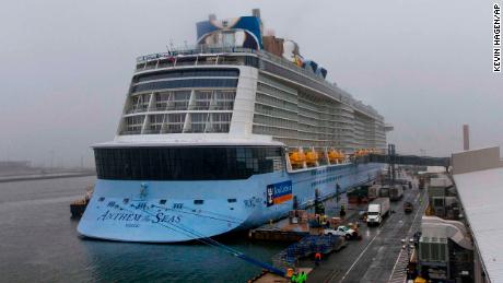 The cruise ship Anthem of the Seas was docked at the Cape Liberty Cruise Port in Bayonne.