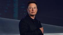 Tesla co-founder and CEO Elon Musk introduces the newly unveiled all-electric battery-powered Tesla Cybertruck at Tesla Design Center in Hawthorne, California on November 21, 2019. (Photo by Frederic J. BROWN / AFP) (Photo by FREDERIC J. BROWN/AFP via Getty Images)