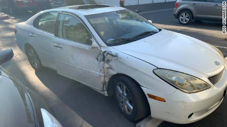 The car that allegedly hit Brenda Richardson.