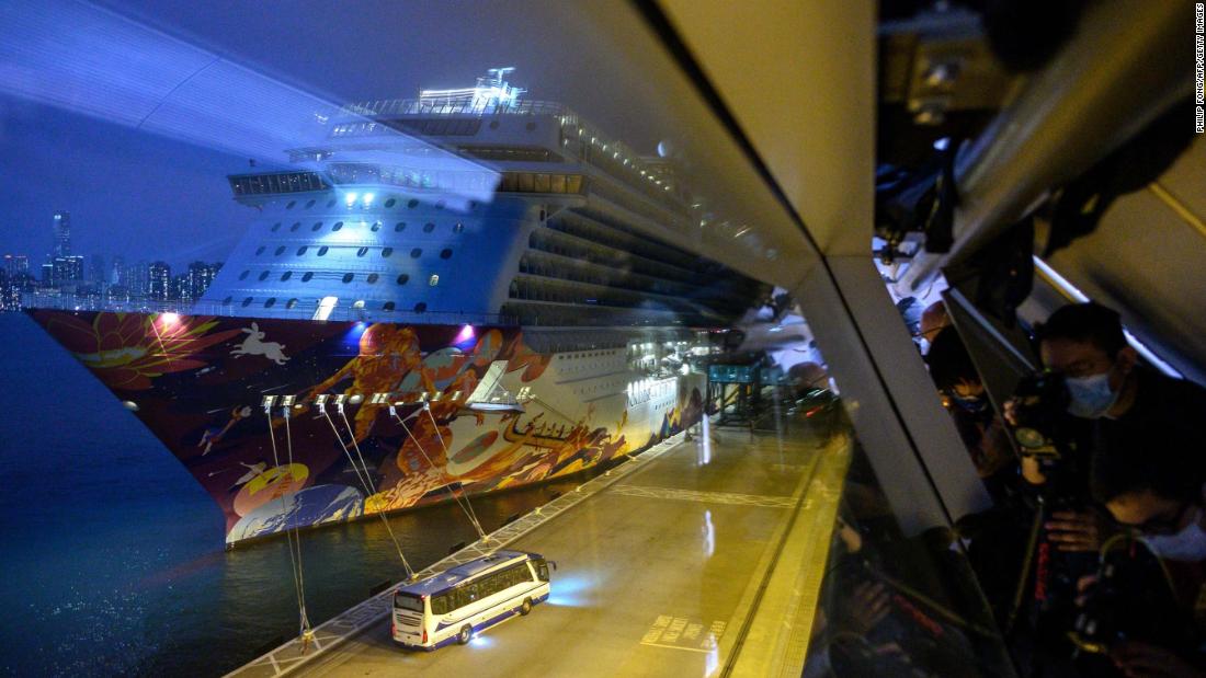 Photojournalists wearing face masks take photos of a bus carrying passengers after they disembarked from the World Dream cruise ship in Hong Kong on February 9, 2020. &lt;a href=&quot;https://www.cnn.com/2020/02/05/asia/coronavirus-cruise-quarantines-intl-hnk/index.html&quot; target=&quot;_blank&quot;&gt;More than 5,300 people were quarantined on two cruise ships&lt;/a&gt; off Hong Kong and Japan.