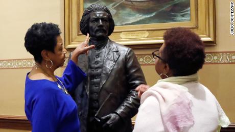 There are now statues of Frederick Douglass and Harriet Tubman inside Maryland&#39;s capitol