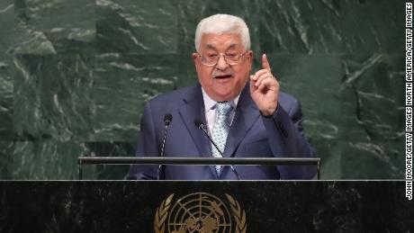 Palestinian President Mahmoud Abbas speaks at the United Nations General Assembly on September 27, 2018, in New York City. World leaders gathered for the 73rd annual meeting at the UN headquarters in Manhattan.