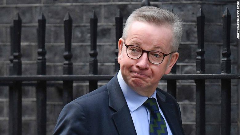 Michael Gove arrives for a meeting of the cabinet at 10 Downing Street.