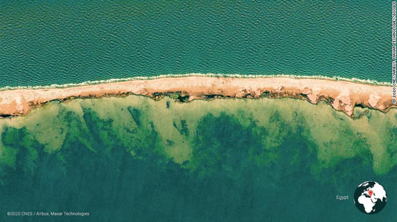 A Google Earth View of a landscape in Egypt.