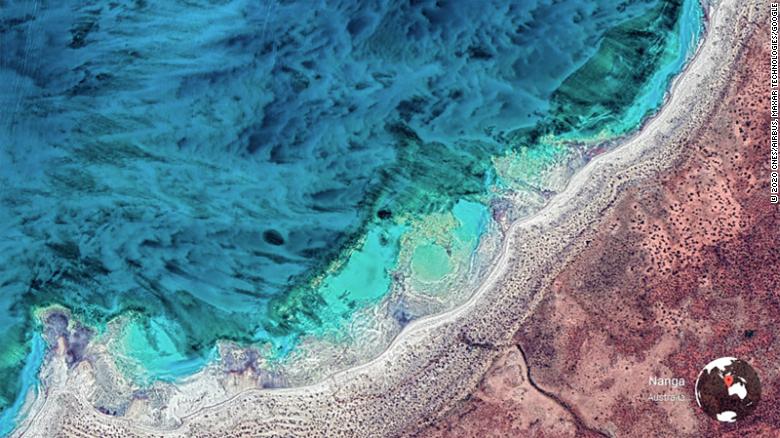 A Google Earth View of a landscape in Nanga, Australia.