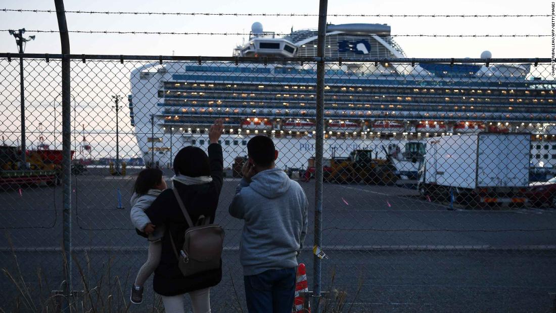 Relatives of quarantined passengers wave at the Diamond Princess cruise ship as it leaves a port in Yokohama, Japan, to dump wastewater and generate potable water. Dozens of people on the ship &lt;a href=&quot;http://www.cnn.com/2020/02/10/us/coronavirus-cruise-ship-americans-quarantine/index.html&quot; target=&quot;_blank&quot;&gt;were infected with coronavirus.&lt;/a&gt;