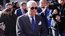Former advisor to U.S. President Donald Trump, Roger Stone, leaves the E. Barrett Prettyman United States Courthouse after being found guilty of obstructing a congressional investigation into Russia's interference in the 2016 election on November 15, 2019 in Washington, DC.