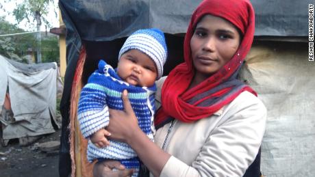 Nisha outside her home in Banjara Basti, Thane, on January 5, 2020