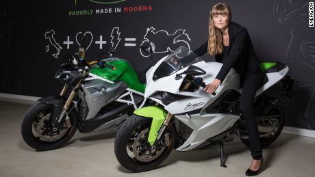 Livia Cevolini MotoE Energica bike