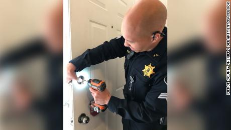 Officers installed new locks in the home of the victim who was allegedly drugged by a woman.