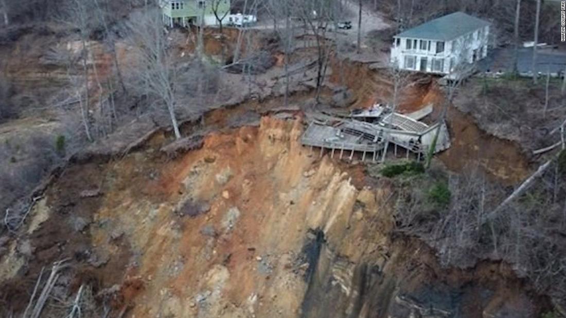 See house collapse in landslide CNN Video