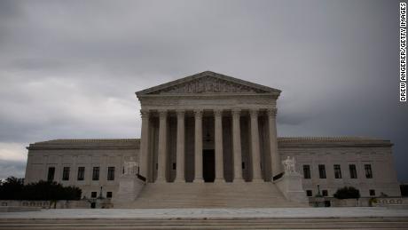 WASHINGTON, DC - SEPTEMBER 27: A view of the Supreme Court on Thursday morning, September 27, 2018 in Washington, DC. On Thursday, Christine Blasey Ford, who has accused Kavanaugh of sexual assault, is testifying before the Senate Judiciary Committee. (Photo by Drew Angerer/Getty Images)