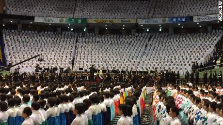 One of Shincheonji's mass worship events.