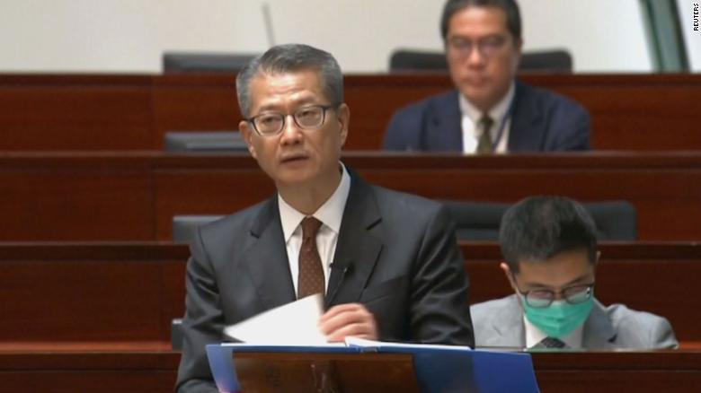 Hong Kong&#39;s Financial Secretary Paul Chan in a speech to lawmakers on Wednesday.