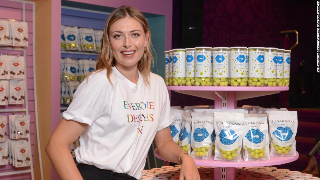 She has built a successful business empire away from the court, pictured here at an event for her sweet company Sugarpova in London last year. Her &lt;a href=&quot;https://edition.cnn.com/2016/03/07/tennis/gallery/maria-sharapova-career/index.html&quot; target=&quot;_blank&quot;&gt;endorsements have included&lt;/a&gt; Nike, Gatorade, Canon and Cole Haan.