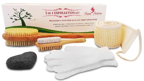 Sense Sation Vegan Dry Brush & Skin Exfoliating Set 