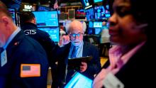 Traders work during the opening bell at the New York Stock Exchange (NYSE) on February 27, 2020 at Wall Street in New York City. - Wall Street stocks opened sharply lower Thursday, joining a sell-off in most global bourses on fears the coronavirus will grow into a significant international health crisis.
About five minutes into trading, the Dow Jones Industrial Average was down 1.8 percent, or about 480 points. The blue-chip index has fallen the last five days. (Photo by Johannes Eisele/AFP/Getty Images)