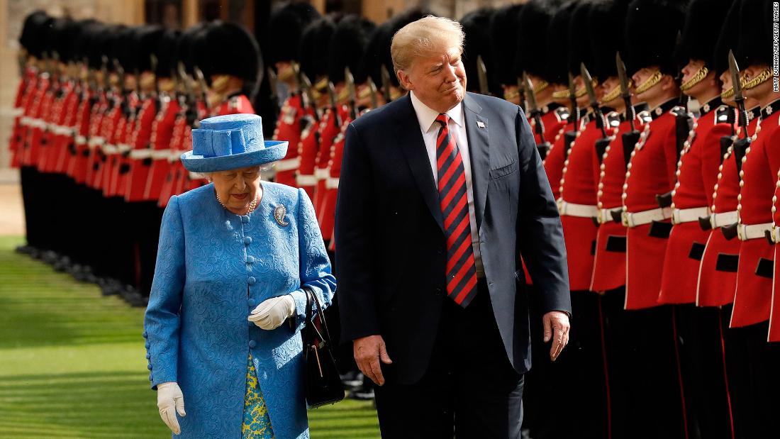 &lt;strong&gt;Donald Trump&lt;/strong&gt;: In 2019, the Queen hosted the Trumps for an official state visit that included dinner at Buckingham Palace. In a Fox News interview just after the trip to London, Trump called the Queen an &quot;incredible lady&quot; and &lt;a href=&quot;https://www.cnn.com/2019/06/14/politics/queen-elizabeth-ii-donald-trump-fun/index.html&quot; target=&quot;_blank&quot;&gt;said they had a lot of fun together.&lt;/a&gt; Some members of the British public and press were not amused, however, when &lt;a href=&quot;https://www.cnn.com/2018/07/14/politics/trump-royal-protocol-walk-queen-intl/index.html&quot; target=&quot;_blank&quot;&gt;Trump briefly walked in front of the Queen&lt;/a&gt; during a ceremonial inspection of the troops at Windsor Castle. The monarch had to do an awkward sidestep around him.