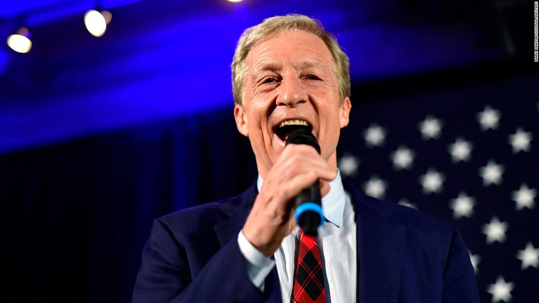 As results were still coming in, billionaire businessman Tom Steyer announced Saturday that he was &lt;a href=&quot;https://www.cnn.com/2020/02/29/politics/tom-steyer-drops-out-2020-race/index.html&quot; target=&quot;_blank&quot;&gt;dropping out of the race.&lt;/a&gt; &quot;I said if I didn&#39;t see a path to winning that I&#39;d suspend my campaign,&quot; he said. &quot;And honestly, I can&#39;t see a path where I can win the presidency.&quot;