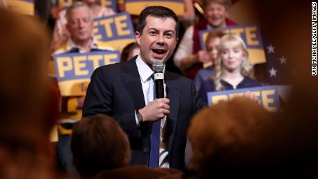 Buttigieg speaks at a Meet the Candidate campaign event January 31, 2020, in Sioux City, Iowa.